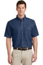 Port & Company® Adult Unisex Short Sleeve Value 6.5-ounce 100% Cotton Denim Shirt